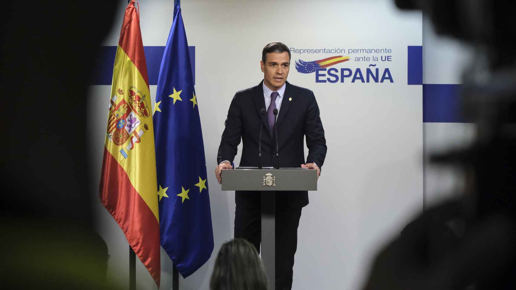 El presidente del Gobierno, Pedro Sánchez, durante su rueda de prensa de este viernes