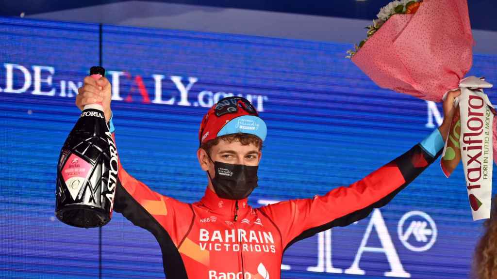 Gino Mader durante el Giro de Italia 2022