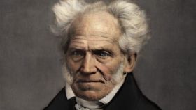 Retrato coloreado de Arthur Schopenhauer, por J. Schäfer (1859)