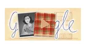 Google doodle del diario de Ana Frank
