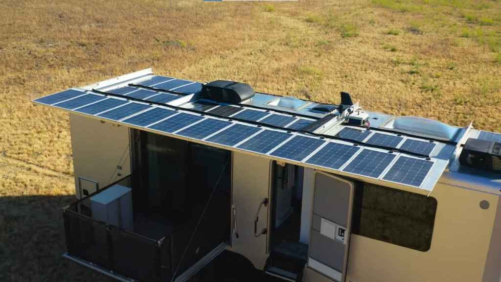 Caravana con panel solar
