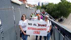 Marcha contra el muro e la Plataforma Soterramiento Ferrocarril de Valladolid