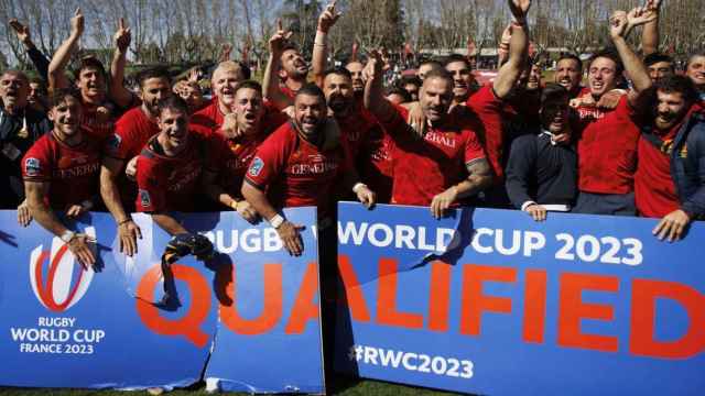 La selección española de Rugby celebra su pase al Mundial