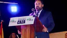 El presidente del PP de Castilla-La Mancha, Paco Núñez, en su intervención en los premios Pasión por la Caza