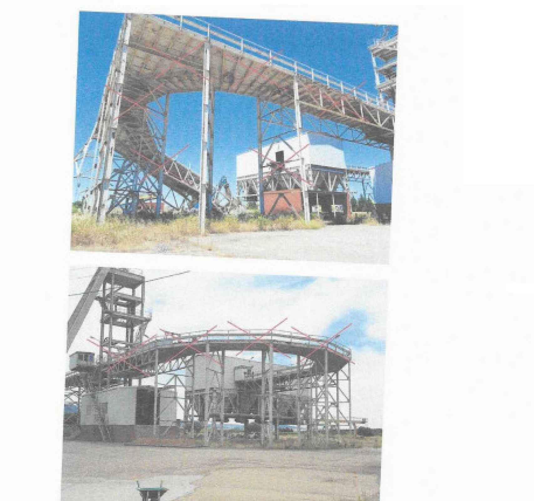 Imágenes del informe elaborado por un arquitecto sobre el desmantelamiento de la mina.