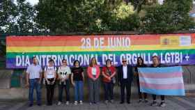 Barcones en el acto de apoyo al colectivo LGBTI