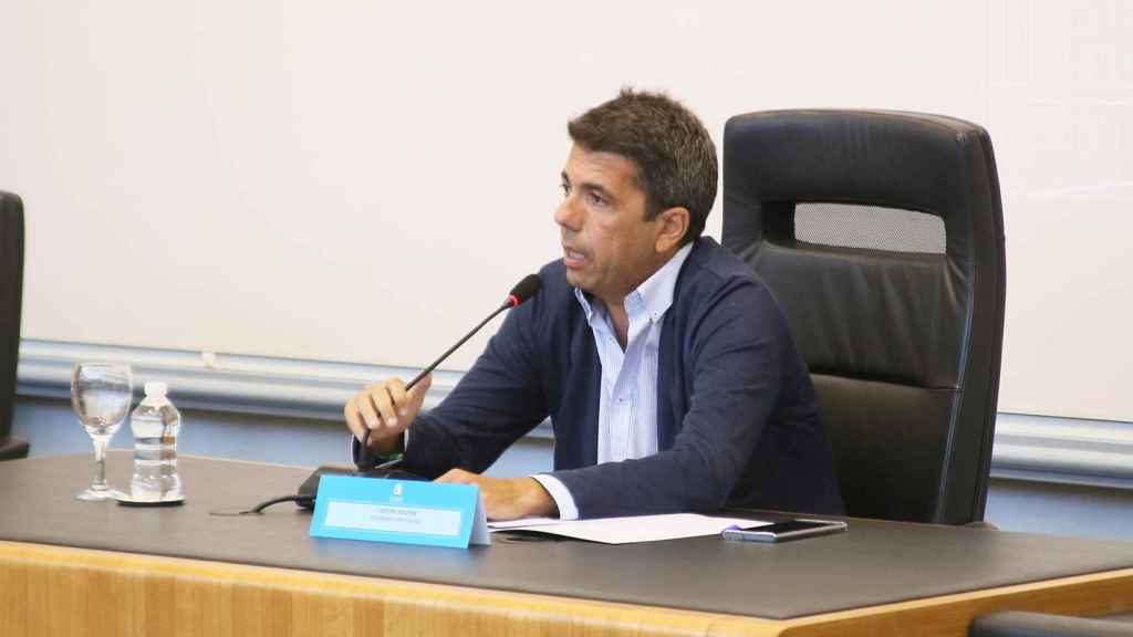 Carlos Mazón, en el Consejo Social de este lunes.