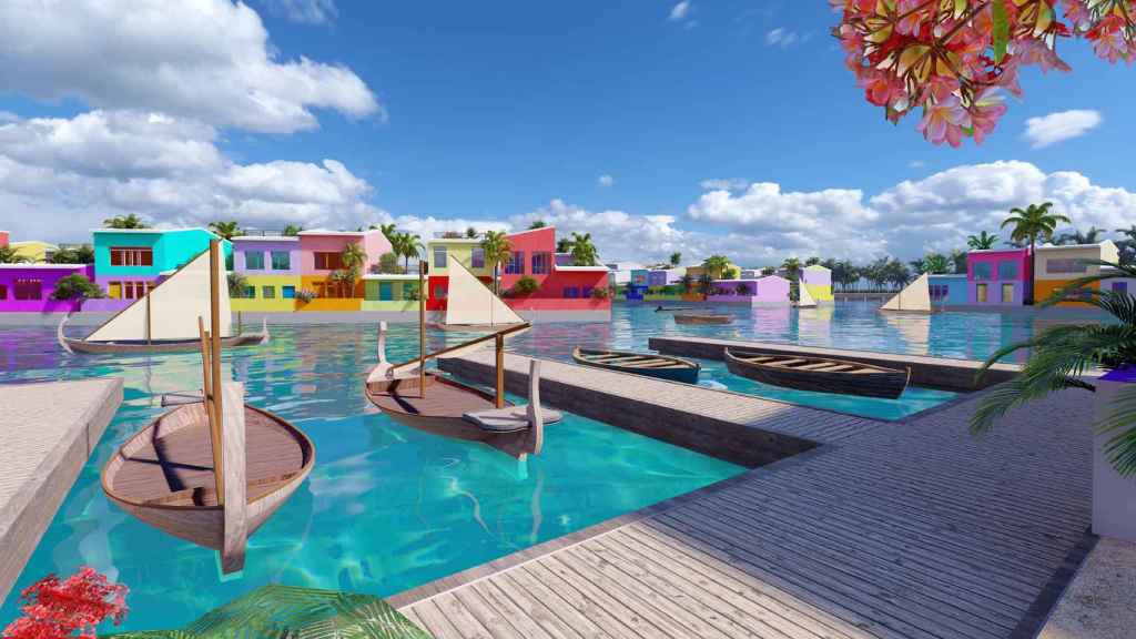 Así serían las casas flotantes de la ciudad en la que trabaja Maldivas.