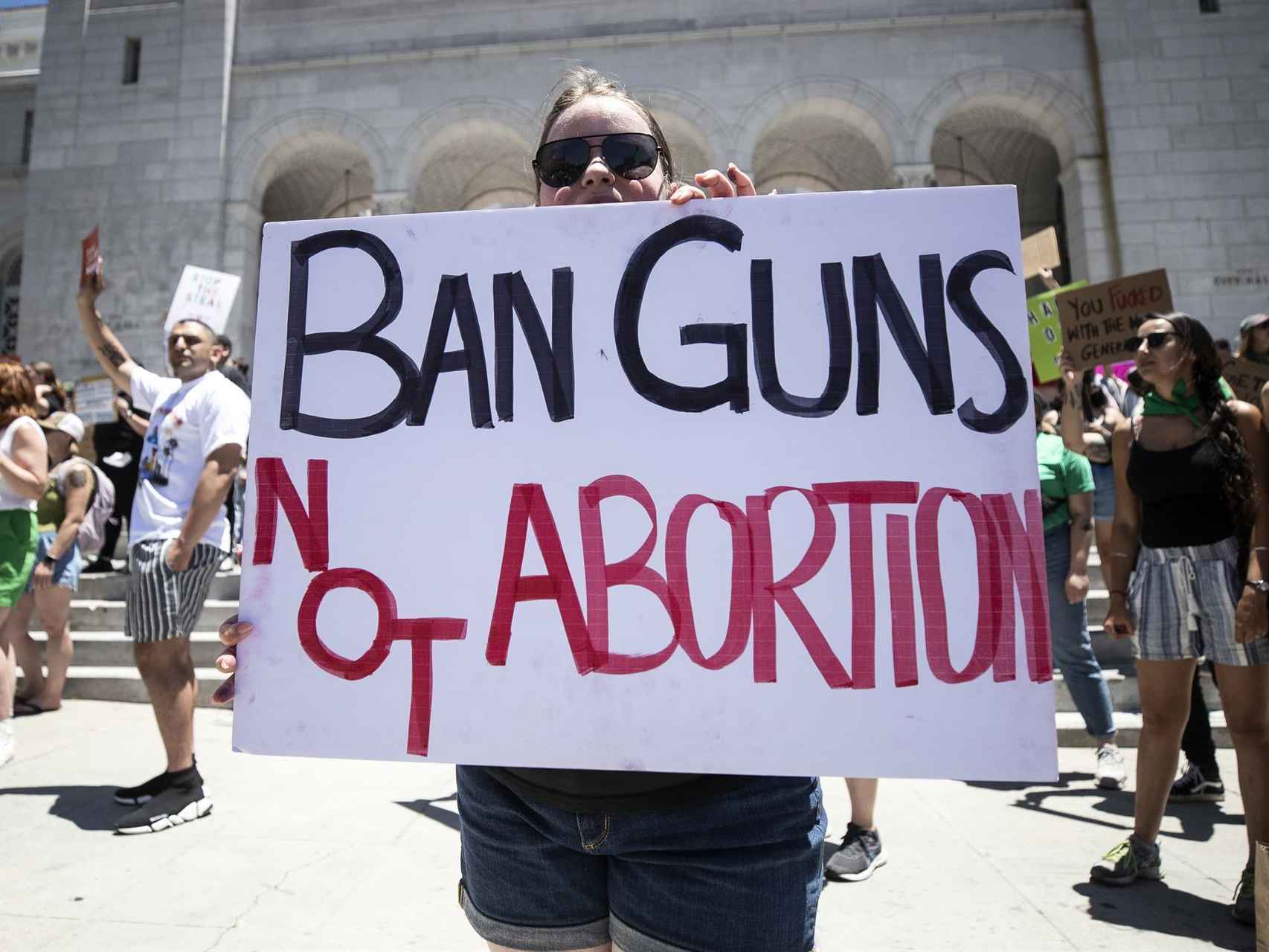 Una protesta en contra de la decisión del Supremo de EEUU sobre el aborto.