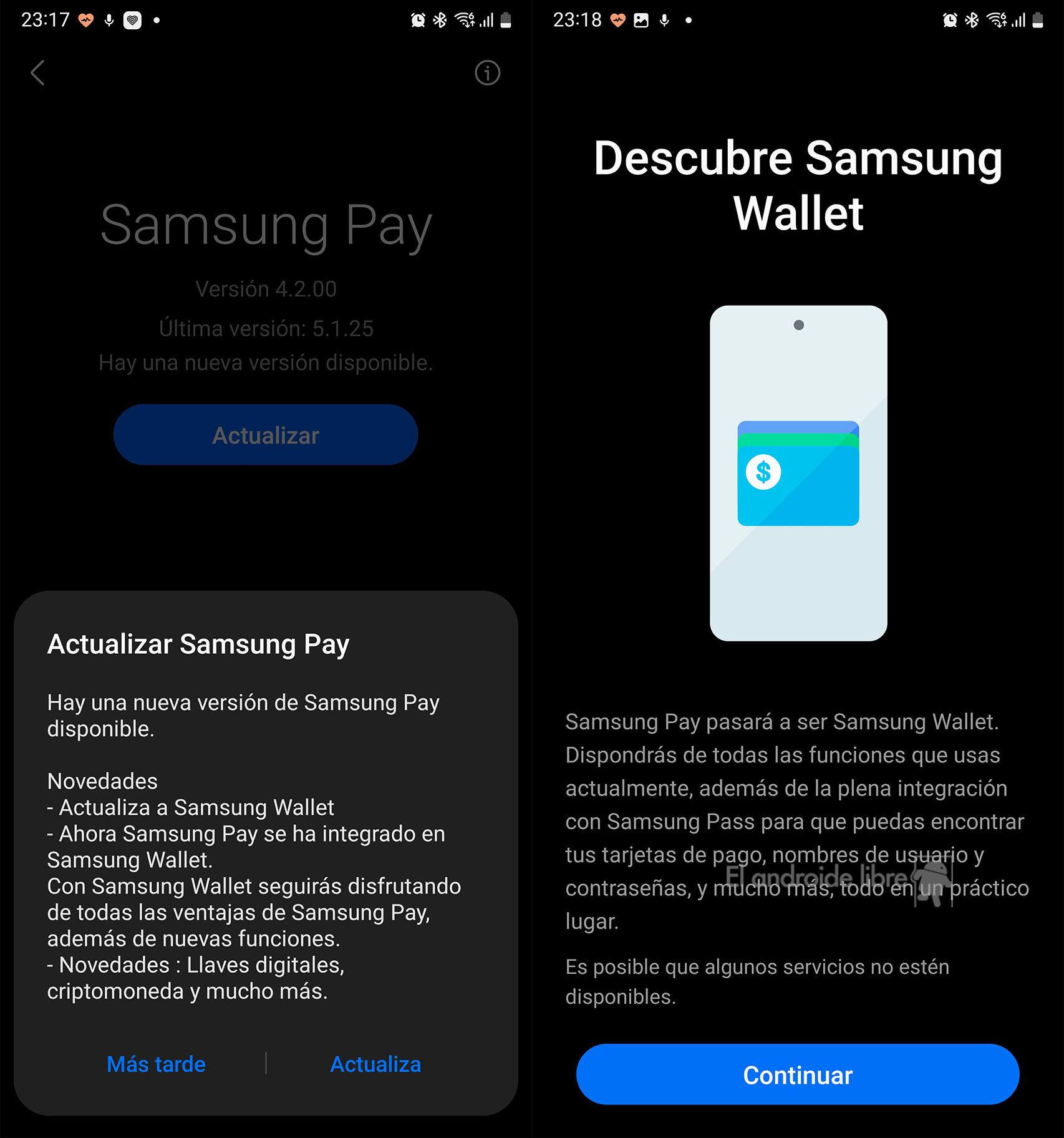 The switch from Samsung Pay to Wallet