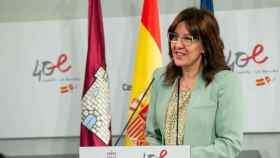 La consejera de Igualdad y portavoz del Gobierno regional, Blanca Fernández, comparece en rueda de prensa.