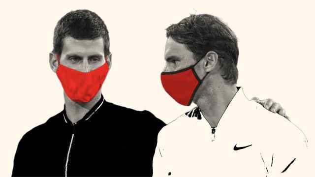 Novak Djokovic y Rafael Nadal, con mascarilla