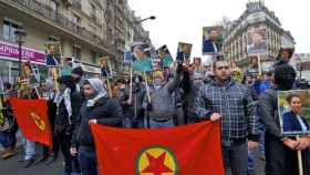 Manifestación en París de simpatizantes del PKK