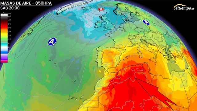 Las masas de aire cálido ascendiendo desde el norte de África. ElTiempo.es