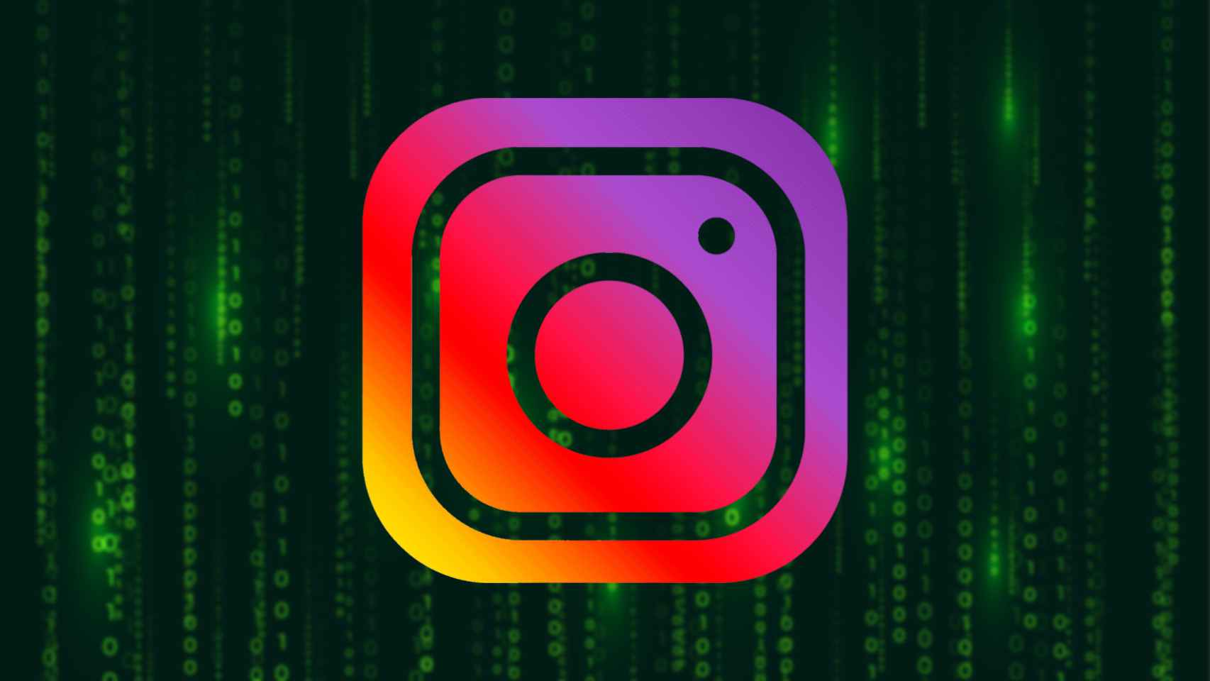 Fotomontaje con el logo de Instagram.