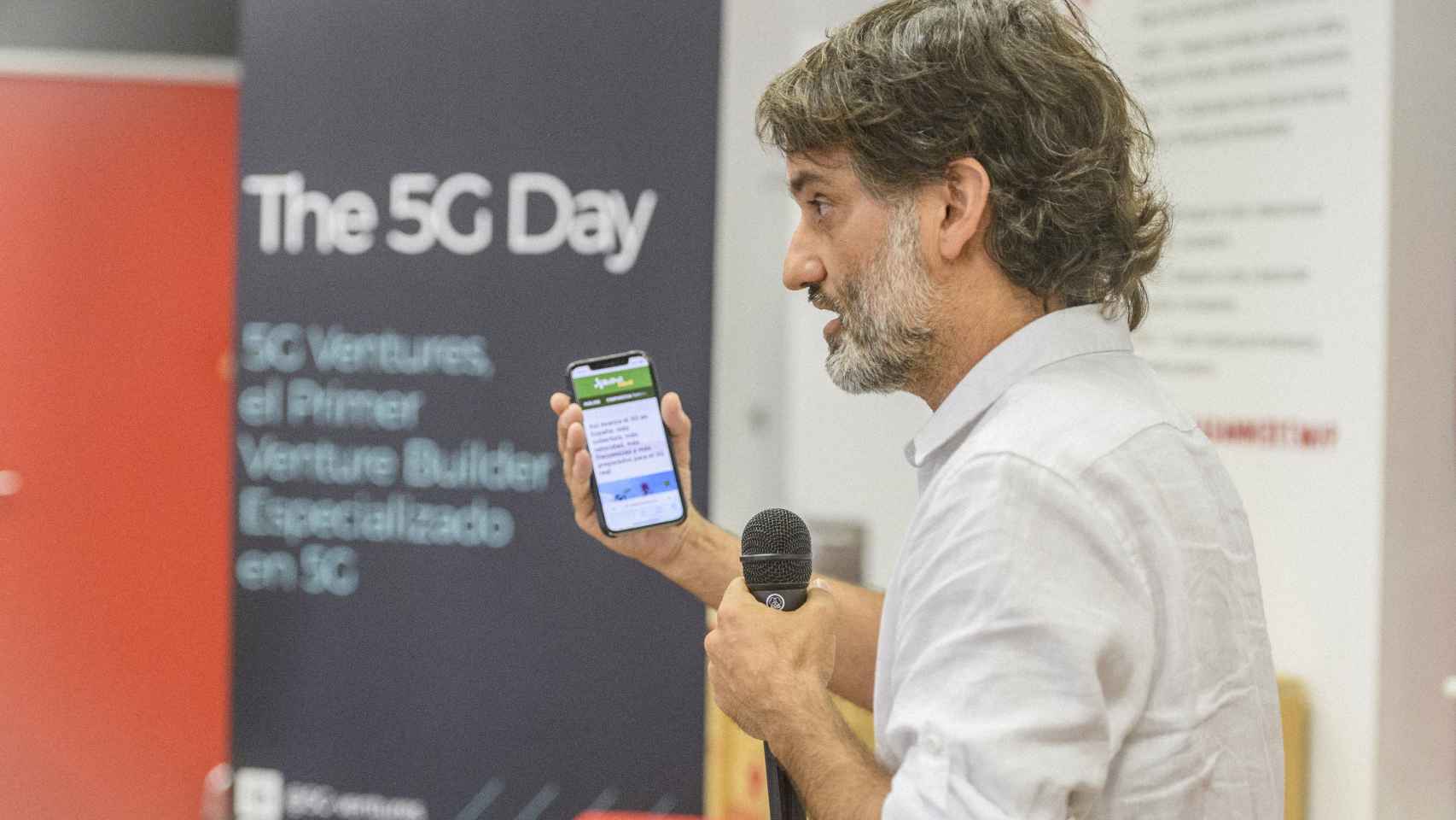 Alberto Villalobos, CEO de 5G Ventures, durante la celebración del evento “The 5G Day” en Barcelona.