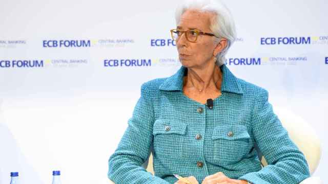 La presidenta del BCE, Christine Lagarde, durante el foro celebrado esta semana en la ciudad portuguesa de Sintra