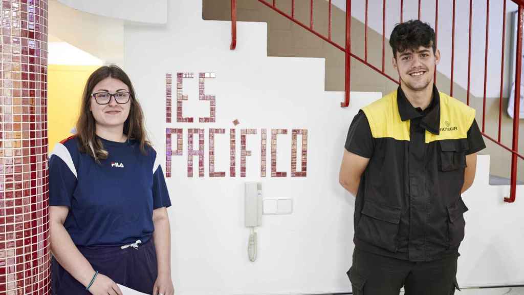 Ana y Javier Santiago, dos alumnos del IES Pacífico, un centro de Madrid con una alta inserción laboral.