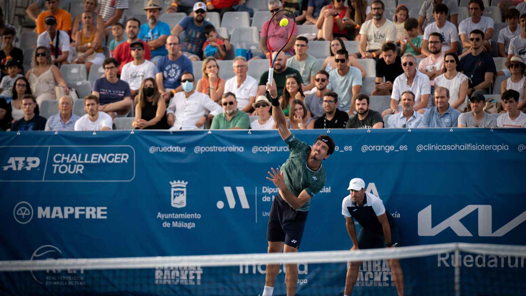 Imagen de uno de los partidos del Open de tenis de Málaga.