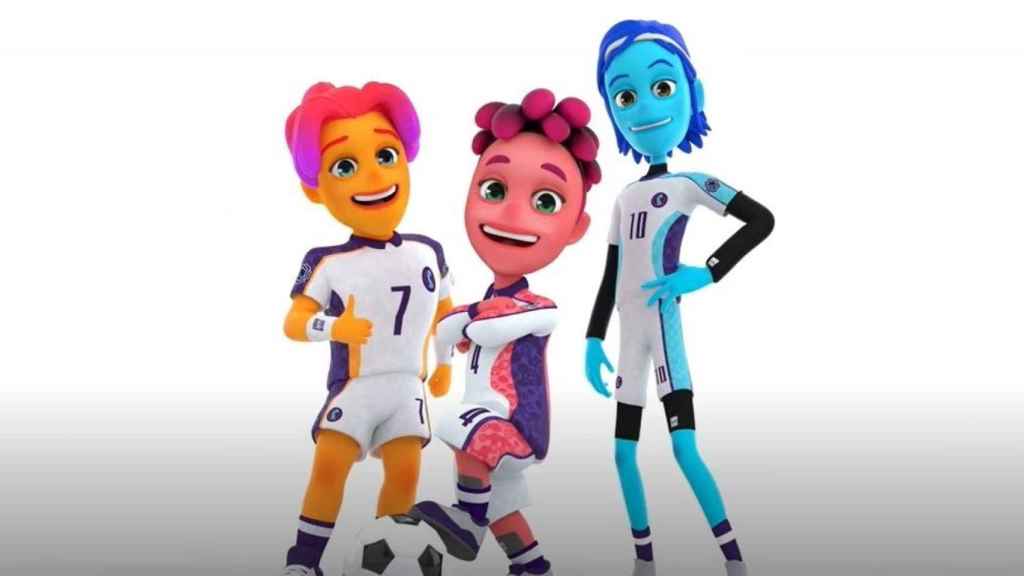Kai, Ashley y Robyn, las mascotas de la Eurocopa Femenina de Inglaterra 2022