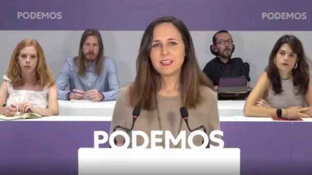La ministra de Derechos Sociales y Agenda 2030 y líder de Podemos, Ione Belarra, este lunes.
