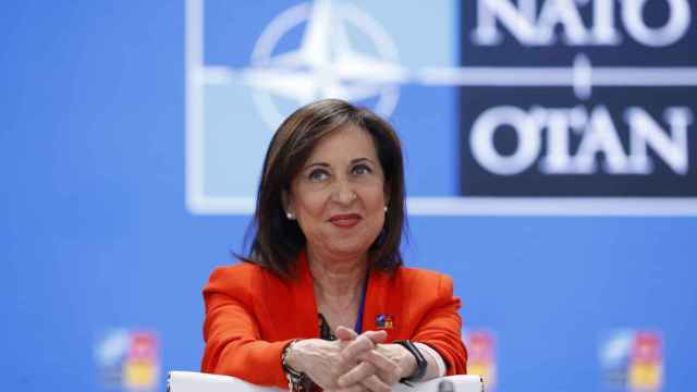 La ministra de Defensa, Margarita Robles, durante la cumbre de la OTAN celebrada en Madrid.