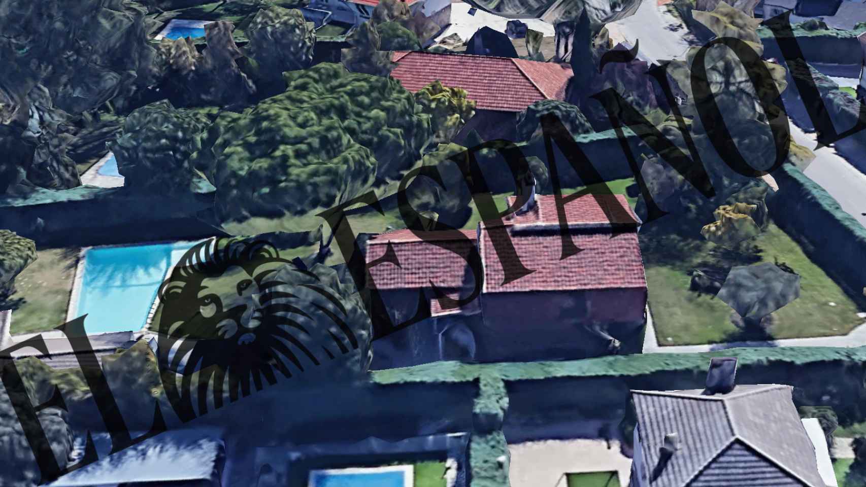 Vista aérea de la nueva casa de Omar Montes.
