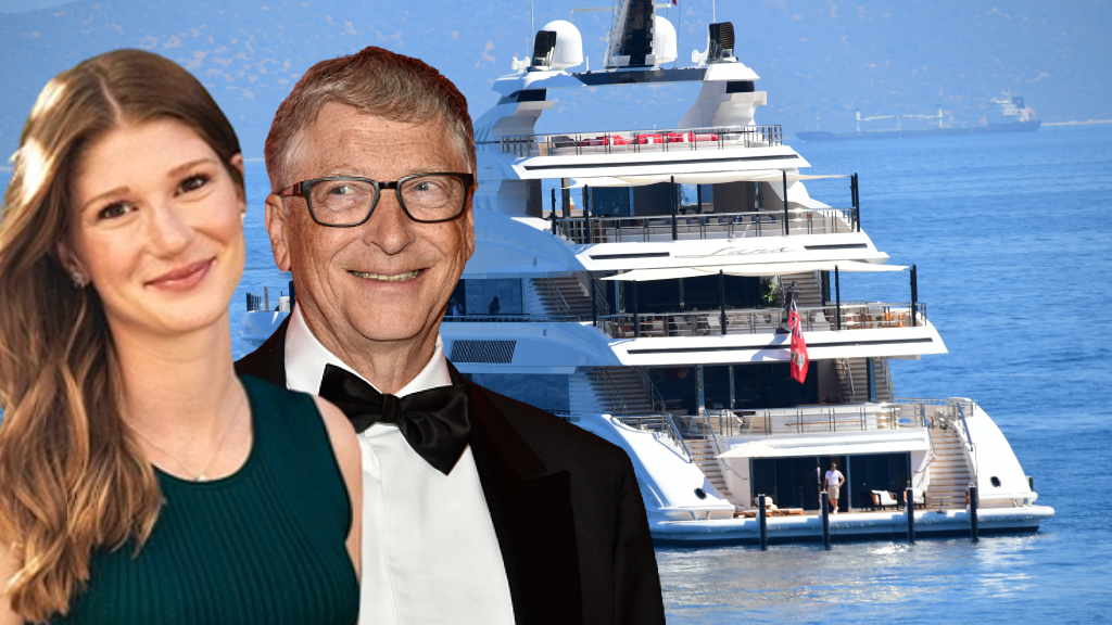 Bill Gates y su hija Jennifer en un montaje de JALEOS.