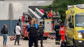 Los Bomberos rescatan a un niño de 13 años en Laguna de Duero. Fotografía: Bomberos Diputación de Valladolid