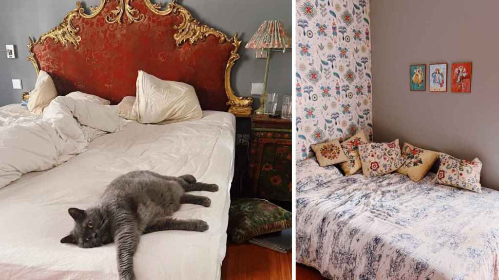 Dos de los dormitorios mostrados por Brianda en sus redes sociales.