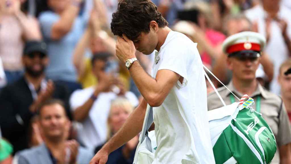 Taylor Fritz después de su derrota contra Rafa Nadal en Wimbledon