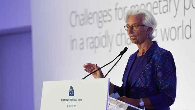 La presidenta del Banco Central Europeo, Christine Lagarde, durante el reciente foro de Sintra
