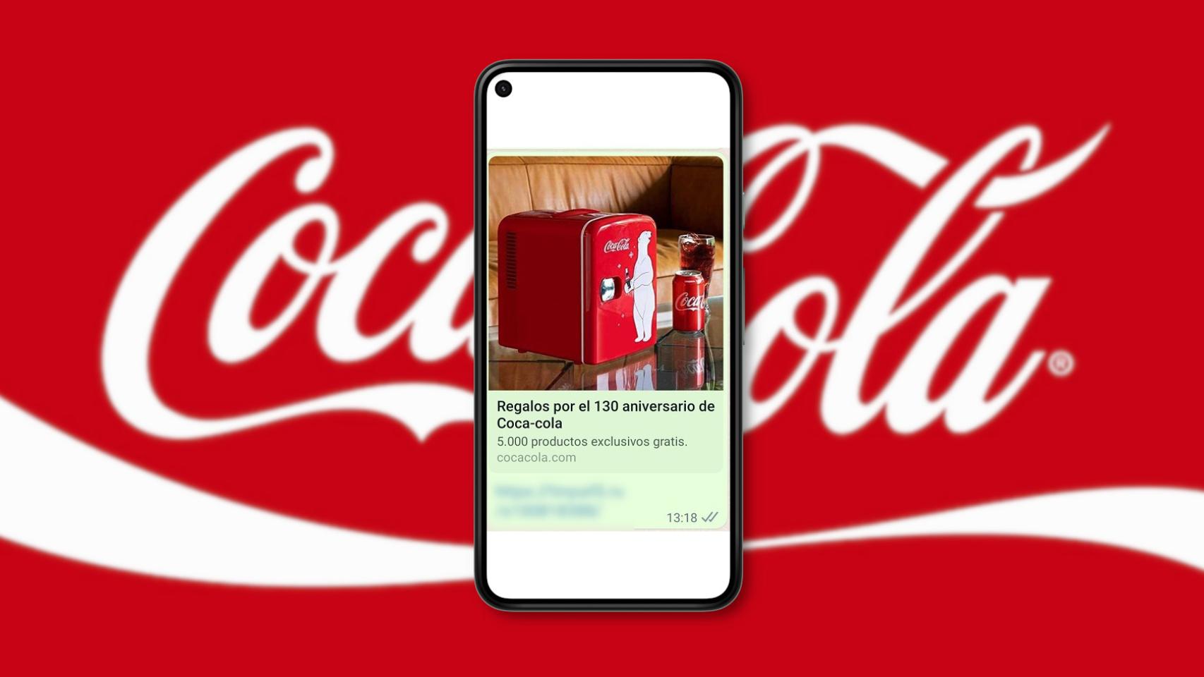 Te ha llegado el mensaje de las neveras de Coca Cola por Whatsapp? Cuidado,  están intentando robar tus datos