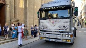 Los transportistas de la fiesta de San Cristóbal en Guijuelo