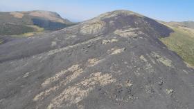 Imagen de parte del territorio afectado por el incendio de San Esteban del Valle, en Ávila.