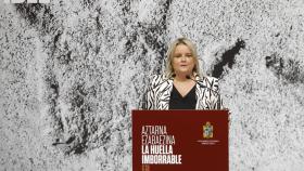 La hermana de Miguel Ángel Blanco, Marimar Blanco, durante el homenaje al concejal asesinado en Ermua hace 25 años