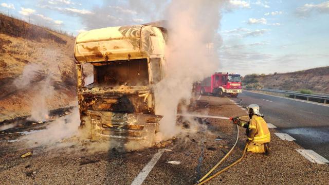 Incendio en la A-62