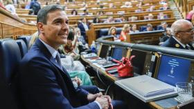 Pedro Sánchez, en el Congreso, durante el Debate del Estado de la Nación, este martes.