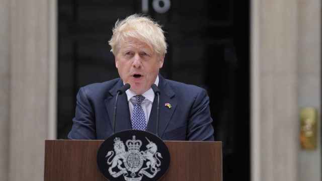 Boris Johnson el pasado 7 de julio, día en el que anunció su renuncia.