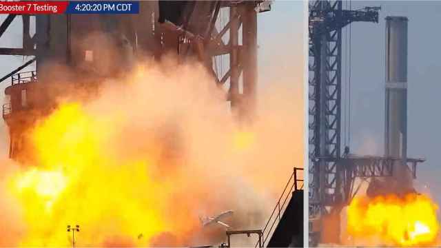 Explosión en el encendido de un propulsor Super Heavy de SpaceX