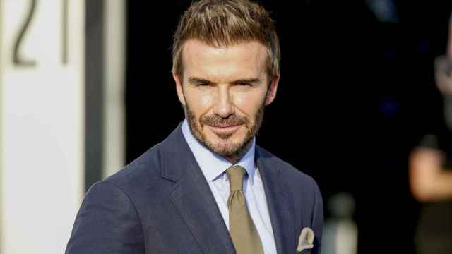 David Beckham, durante el Gran Premio de Qatar de la F1 2022