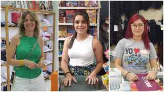 Rosa Riojo, Eliana Ibáñez y Meybelin Rivera, tres comerciantes que han mantenido igual todos o la mayoría de sus precios.