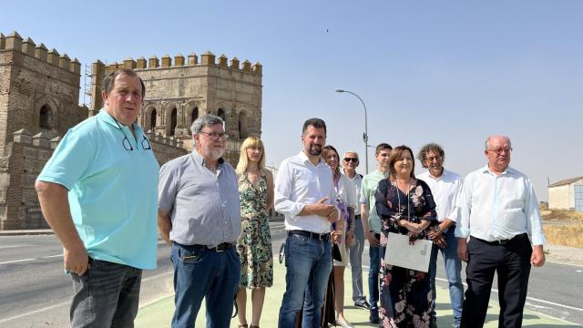 Tudanca en su visita este jueves la villa abulense de Madrigal de las Altas Torres