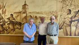 Tomás Crespo y Antonio Pedrero visitaron la obra en la Cámara de Comercio