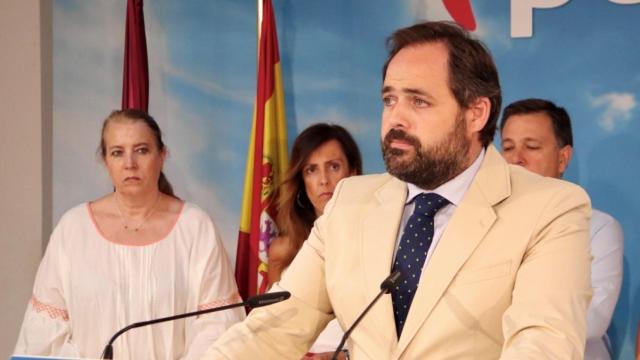 Paco Núñez, este jueves en la sede del PP de Albacete.