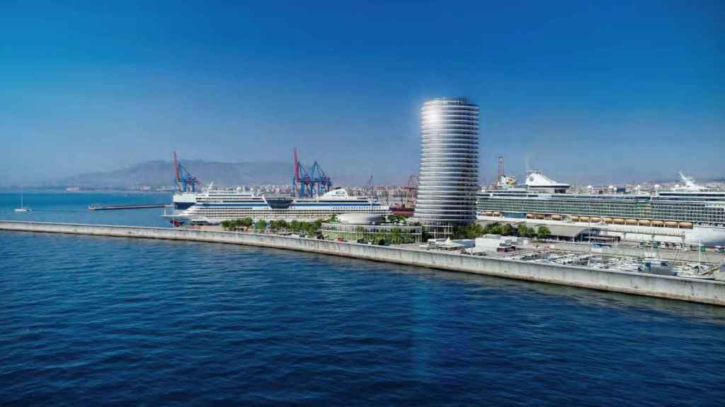 Diseño previsto para la torre del puerto de Málaga.