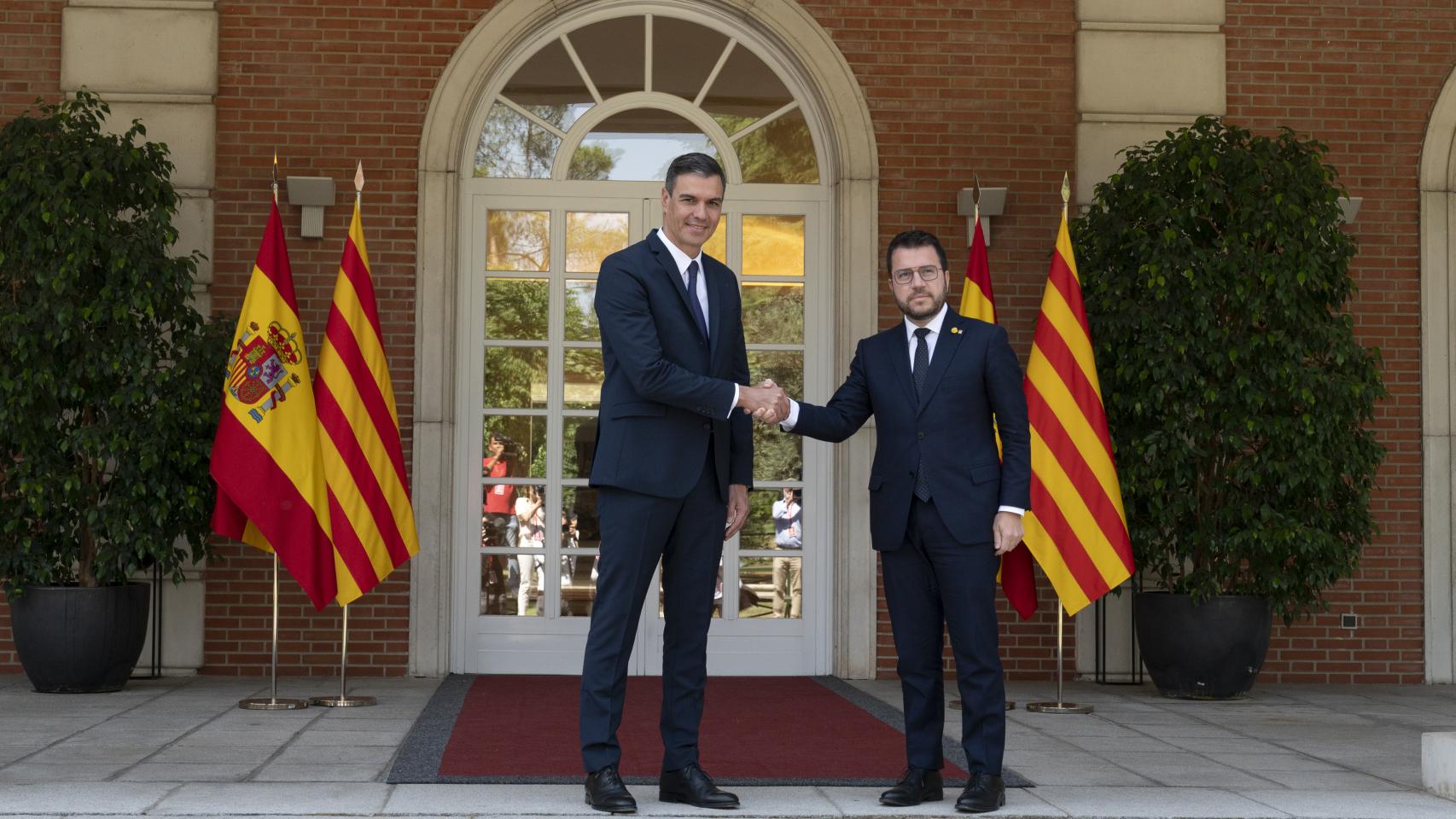 Pedro Sánchez y Pere Aragonès en Moncloa el pasado 15 de julio.