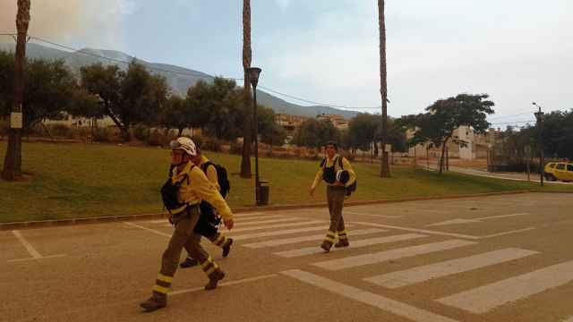 Una imagen de bomberos en el terreno.