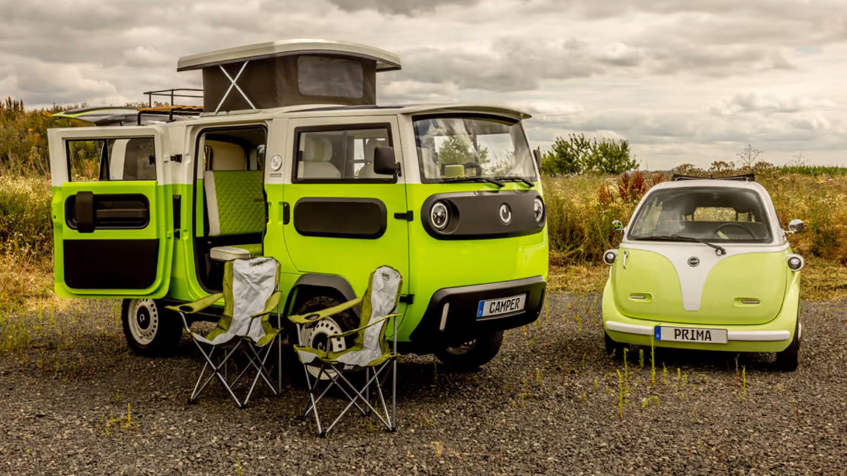 Xbus Camper, la caravana eléctrica compacta que se despliega para
