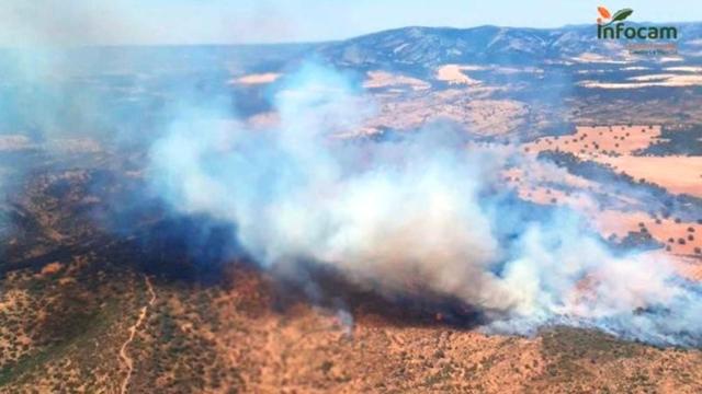 Incendio de Montiel. Foto: INFOCAM.